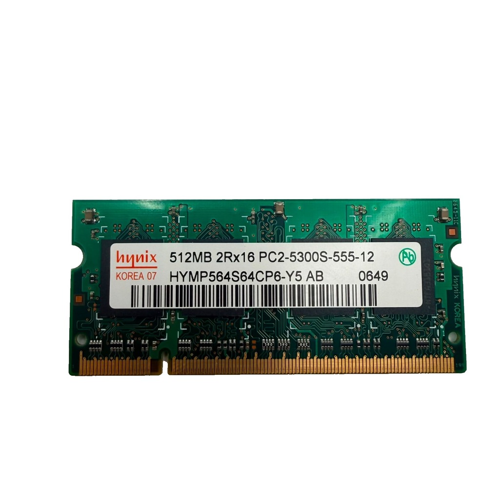 Hynix 512MB DDR2 667MHz PC2-5300S SO-DIMM Laptop RAM Memory HYMP564S64CP6-Y5